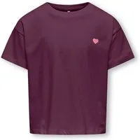 KIDS ONLY Kurzarmshirt KOGMAIKEN LIFE CROPHEART SS TOP JRS NOOS mit kleinem Herzchenmotiv auf der Brust