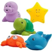 Beco Beermann Badespielzeug Wasserspieltiere-Set Splashy-Meereszoo, Lustiges Spielzeug für mehr Spaß im Wasser