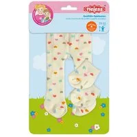 Heless Puppenkleidung Puppen-Strumpfhose Herz-Konfetti mit Söckchen beige Größe 28-35cm