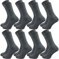 GAWILO Socken für Herren aus 100% Baumwolle - Ohne drückende Naht - mit Komfortbund (8 Paar) in schwarz, grau, blau, weiß & natur - mit handgekettelter Zehenspitze