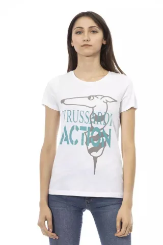 Legere Kurzarm-T-Shirt mit Greyhound-Grafik