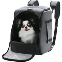 Purpurra Tiertransporttasche 3-in-1-Haustierrucksack, Haustier-Autobett, für kleine Hunde Katzen bis 6 kg