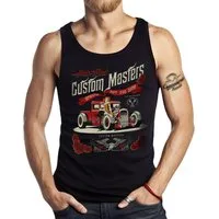 GASOLINE BANDIT® Tanktop Muskel-Shirt für Rockabilly Fans: Hot Rod Shop