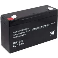 Powery Powery Ersatzakku für Kinderauto Kinder-Quad 6V 12Ah auch für 10Ah Bleiakkus 12000 mAh (6 V)
