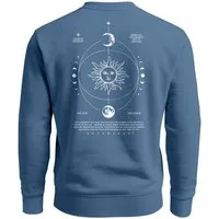 Neverless Sweatshirt Sweatshirt Herren Pullover mit Backprint Astronomie Sonne-Mond Design