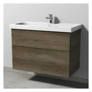 Sanipa 3way Waschtischunterbau zu Geberit iCon Light Waschtisch mit 2 Auszügen, Eiche-Nebraska SM57537
