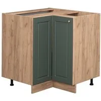 Vicco Eckunterschrank Fame-Line, Grün-Gold Landhaus/Eiche, 80.5 cm ohne Arbeitsplatte (1-St)