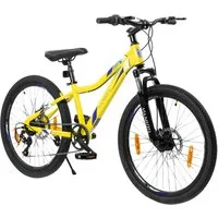Vankel Mountainbike 24″ Kinder-Mountainbike – 6-Gang-Kettenschaltung für Kids ab 130 cm, 6 Gang SL-RSS006-6W Schaltwerk, Kettenschaltung, Robuster Stahlrahmen und stoßdämpfende Gabel
