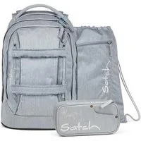 Satch Schulrucksack pack set (6-tlg), größenverstellbares Rückensystem