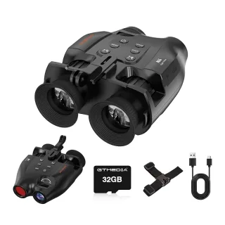 GTMEDIA N4 Night Vision Binoculars 7 Levels Infrared Light 5X Zoom Photo/Video Playback Head-Mounted Support Ideal for O