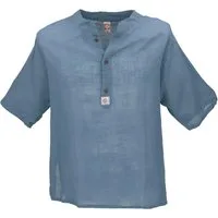 Guru-Shop Hemd & Shirt Yoga Hemd, lässiges Baumwollhemd mit.. Ethno Style, alternative Bekleidung