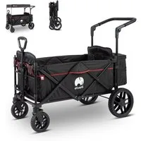 elvent Bollerwagen SmartCruiser Premium, Kompakt faltbar, Für 1-2 Kinder, Ideal für Familienausflüge