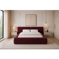 MOEBLO Polsterbett 08 (aus edlem Samt (Riviera Velours) – Modernes Designer-Doppelbett mit weich gepolstertem Kopfteil, stabilem Metall-Holz-Rahmen und großem Bettkasten mit Gaslift – Komfortables Stauraumbett für stilvolle Schlafzimmer), (BxHxT): 20