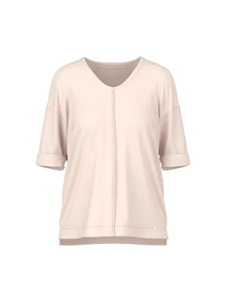 Marc Cain Additions - Weite Bluse in Materialmix magnolia - Gr. - 44