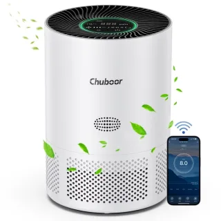 Tevorex PJ01 24W Smart Air Purifier H13 HEPA 3 Stage Filtration WiFi App and Voice Control Ultra Quiet with Timer for Od