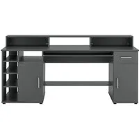 VOGL Möbelfabrik Schreibtisch Timra mit Monitoraufsatz, Tastaturauszug & Towerfach, Breite 154 oder 178 cm, Made in Germany