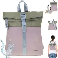 NEW REBELS Freizeitrucksack Damen klein Rucksack Handtasche Tasche, Reise Freizeit Bag wasserabweisend aus Plane + bagboom Etui