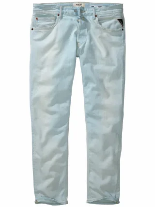 Replay Herren Willbi Pale Blue Blau 99 % Baumwolle, 1 % Elasthan