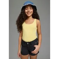 Bruno Banani T-Shirt 2er Pack Tank Tops, modische Basics für Mädchen (Packung, 2-tlg., 2) ohne Ärmel, Basic Passform, unifarben, aus Baumwolle und Elasthan