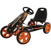 Hauck Tretfahrzeug Speedster - Orange, Pedal Gokart & Tretauto mit verstellbarem Schalensitz (4-8 Jahre)