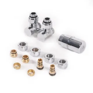 Terma Set Absperr-Verbundeckventil 50mm SC GW 3/4" (GZ 1/2")-Ø16x2, Ø15 , WRZOSSC1-CR, Chrom WRZOSSC1-CR