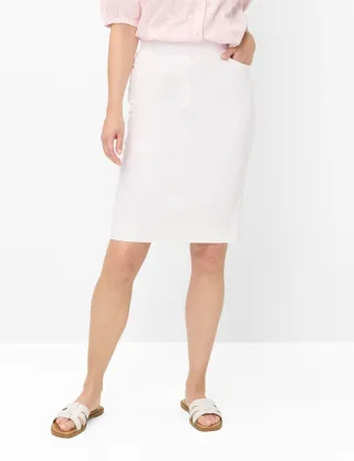Raphaela by Brax Damen Jeans Style PAMINA SKIRT WHITE, denim weiß, Gr. 46K