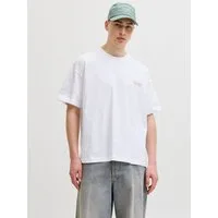 Jack & Jones Kurzarmshirt JORSANREMO BACK TEE SS CREW NECK LN Baumwolle