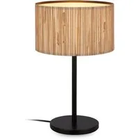 Briloner Leuchten Tischleuchte LED Tischlampe Kommodenlampe Natur E27 Boho, ohne Leuchtmittel, Abhängig vom Leuchtmittel - Warmweiß/Neutralweiß/Kaltweiß, Tischlampe 25x49,5cm Natur max.10W Schlafzimmer Nachttisch