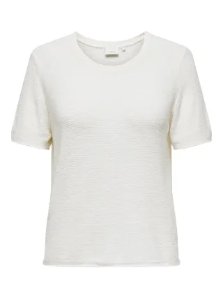 ONLY CARMAKOMA - CARSUNNY S/S PULLOVER KNT NOOS Cloud Dancer