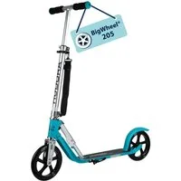 Hudora Cityroller BigWheel® 205 Tretroller - Höhenverstellbar & zusammenklappbar, (Kinder- & Erwachsenenroller für bis zu 100kg - Tretroller mit Ständer, Stabiler Aluminium-Roller), einklappbarer, höhenverstellbarer Kick-Scooter