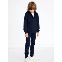 Name It Kapuzensweatjacke NKMNESWEAT – Sweatjacke mit Kängurutasche unifarben, casual, regular fit, Sweatware, Rundhals