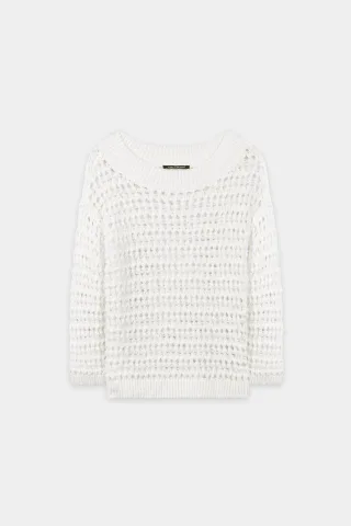 Luisa Cerano - Pullover Weiblich white - Gr. - 40