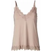rosemunde Spaghettitop Billie Strap Top Vintage-Spitzenbesatz an Ausschnitt und Saum, feminin