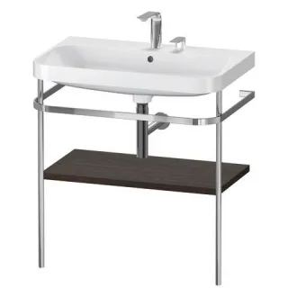 Duravit Happy D.2 Plus c-shaped Set mit Metallkonsole Nussbaum gebürstet Matt 775x490x850 mm - HP483 HP4837E6969