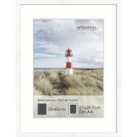 artissimo Bilderrahmen Bilderrahmen 30x40 cm inkl. Passepartout für DIN A4 Weiß Matt