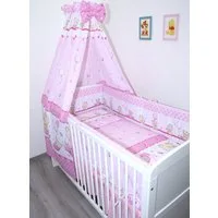 Primawela Babybettwäsche Baby Bettset- 6 teiliges mit 420 Nestchen Vollstoff Himmel Bettwäsche