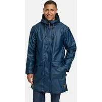 Indicode Regenmantel Herren INTommy Nässeschutz Herrenjacke mit Kapuze und vielen funktionalen Taschen