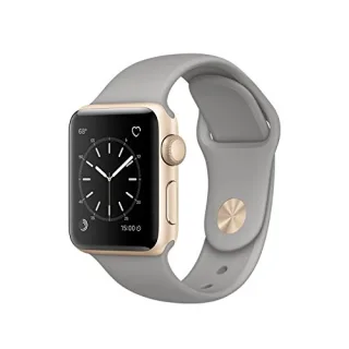 Apple Watch Series 2 [inkl. Sportarmband betongrau] 38mm Aluminiumgehäuse gold