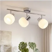 Nettlife Deckenstrahler Schwarz/Weiß E14 Innen Vintage Glas Lampenschirm Spotleuchte, ohne Leuchtmittel, Morden Spotleuchte für Schlafzimmer Wohnzimmer