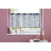 OTTO home Scheibengardine Anna (1 St), Ösen, halbtransparent, Ausbrenner, Viskose & Polyester, Äste-Motiv