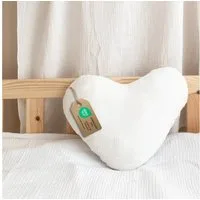 lilimaus Dekokissen Kuschelkissen Herz & Stern aus Musselin fürs Kinderzimmer, Kuschelkissen mit & ohne Füllung - passend zu Betthimmel & Bettwäsche