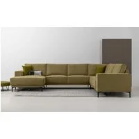 OTTO home Wohnlandschaft OLAND U-Form, XXL, B: 342 cm, Skandi-Design, Skandi-Design in Struktur, Flachgewebe, Luxus-Microfaser, Boucle