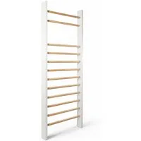 QLS Sprossenwand Holz Gymnastikleiter Turnleiter 195x80 cm, Buchenholz Sprossen, Kieferholz Seitenelemente, Belastung 200 kg