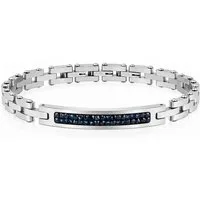 UNIQAL.de Edelstahlarmband Unisex STELLE – Edelstahl & AAA-Zirkonia, Midnight Blue (mit präzise gefassten Schmucksteinen und brillanter Lichtwirkung, inkl. Schmuckverpackung), hautfreundlich, wasserbeständig und flexibel anpassbar