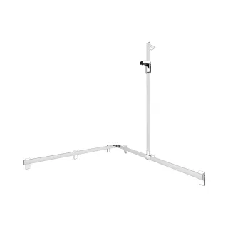 KEUCO AXESS Eck-Duschhandlauf 90° mit Brausestange, Metall, B: 115 H: 130,1 T: 115 cm, 35015170401 35015170401