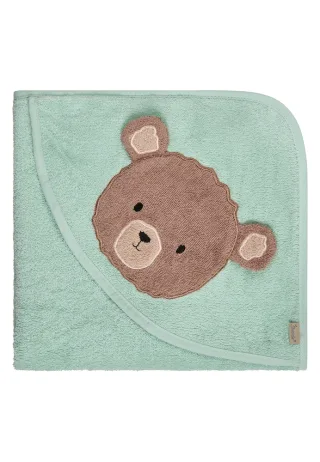 Sterntaler Kapuzenbadetuch 100x100 Bär Bo - mintgrün