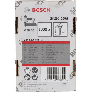 Bosch Senkkopf-Stift SK50 16G, Drahtmaß 1,2 mm, verzinkt - 2608200518