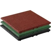 RO-FLEX Outdoor-Bodenplatte Fallschutzplatte / Gummimatte 500x500 mm 30 - 80 mm höhe