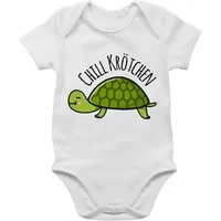 Shirtracer Shirtbody Chill Krötchen Schildkröte Tiermotiv Animal Print Baby