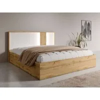 OTTO home Bett Bett Fabellaa ohne Matratze (Schlaffläche 180x200 cm), Bett mit Stauraum und Led-Beleuchtung, BxTxH 191,3x206,4x102,2 cm